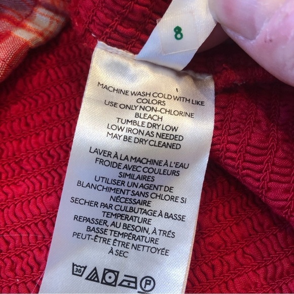 Free People Cherry Bomb Red Plaid Top Size Small - Picture 9 of 11